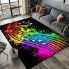 Note Music Colorful Musical Score Cartoon Dream Carpet Rug for Living Room Bedroom Home Sofa Decoration,Kid Non-slip Floor Mat