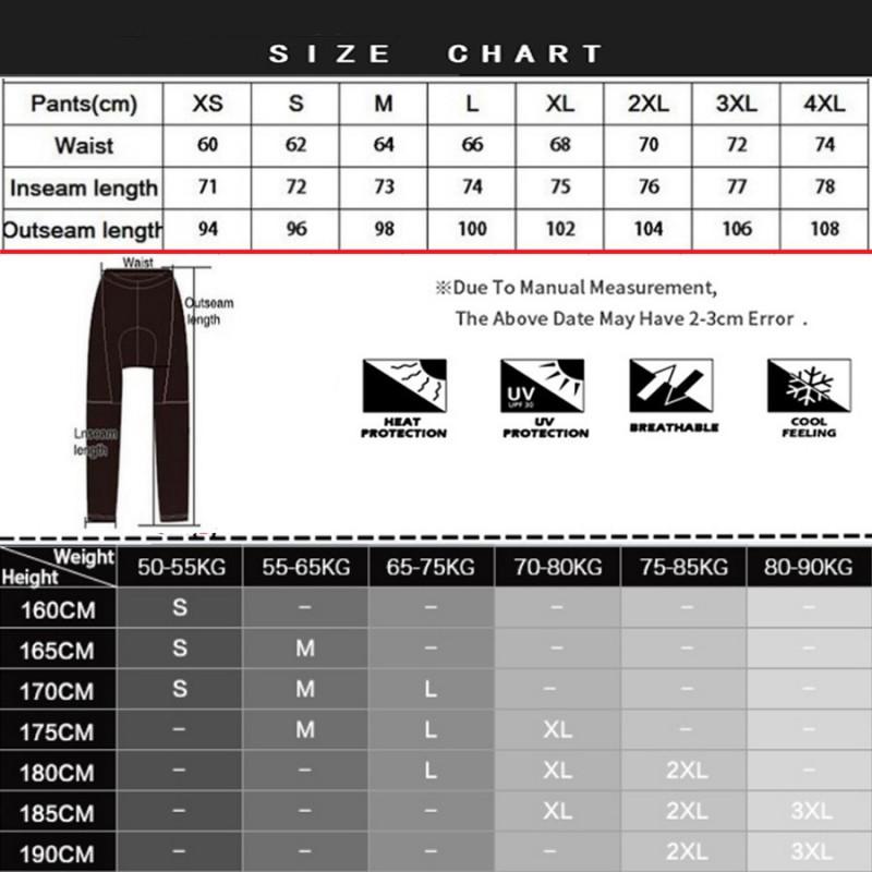 Mens Cycling Pants Quick-Dry Moisture-Wicking Slim Fit Outdoor Road Mountain Bike Apparel