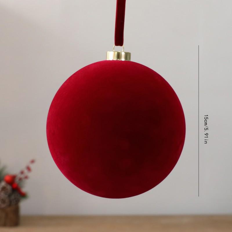 Flocked Velvet Christmas Ornament Ball Decor Tree Hanging Party Decoration Festive Holiday Home