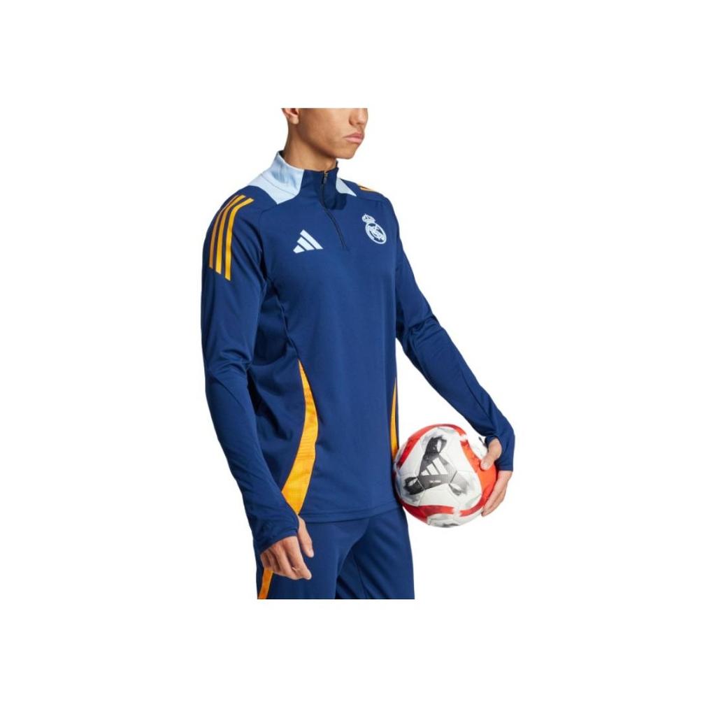 Adidas Real Madrid Aeroready Tiro 24 Competition Pullover Long Sleeve Football Jersey Men Tops Bright-Blue JE4205