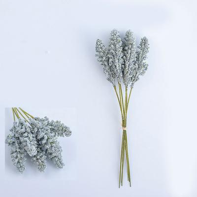 6 Stück Künstlicher Lavendel Floral Gefälschte Lavendelpflanzen-Bouquets für Bauernhaus-Heimdekoration Blau