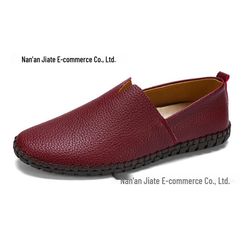 

Men s Large Leather Loafers: Slip-On Formal Business & Casual Driving Shoes 39