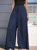 2025 Women's Four Seasons Wide-Leg Drawstring Casual Trousers