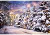 Christmas Tree Winter Castle Photography Backdrop