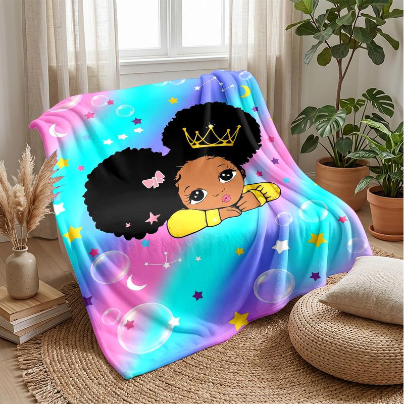 Princess Butterfly Fantasy Theme blanket Lightweight Warm Flannel Blanket Decorative Throw Blanket for Home Decoration