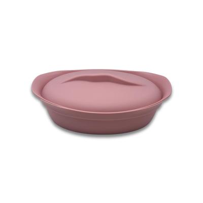 Kevnhaun Silicone Microwave Steamer with Oven Dishwasher Cake Recipe Book Full Water Capacity Heat Resistant KDS4655 Steamer, Oval, Pink, Cooking,