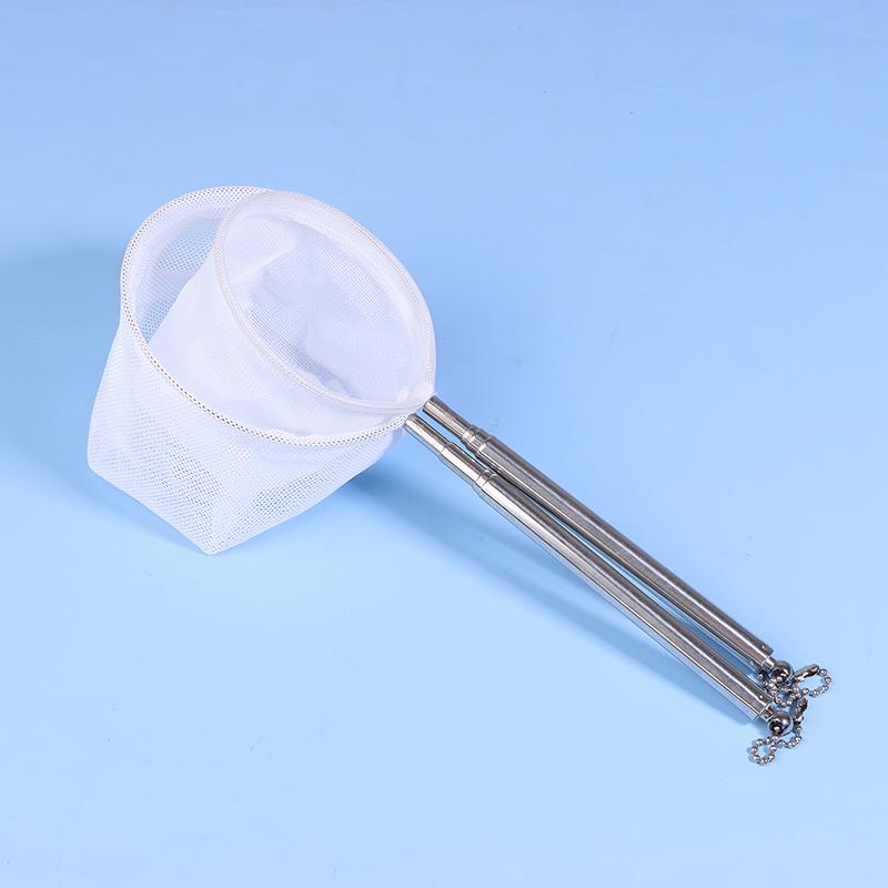 NEW 1pc AquariumFish Fishing Net Stainless Steel Retractable Small Shrimp Fishing Nets Fish Shrimp Tank Aquarium Accessories
