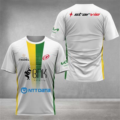 Padel Tennis T-Shirt für Herren Bequem Atmungsaktiv Rundhals Kurzarm Kleidung Outdoor Badminton Laufen T-Shirt