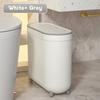 Press Type Trash Can With Foot Bathroom Garbage Bin Toilet Waterproof Golden Side Rubbish Can With Lids Home And Office Supplies
