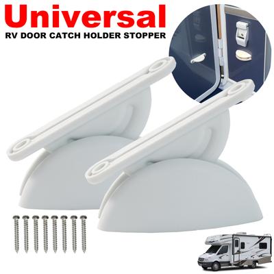 Retentor de porta de campista, trava de retenção, trailer, motorhomes, barco, RV, clipe de parada, suporte de suporte, trava, RV, motorhome, barco, peças de reposição