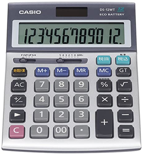 Casio DS-12WT-N 12-digit Desk-top Calculator, Green Purchasing Law Compliant