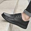Шкіряне взуття Чоловіче Весна Нове Британське Чоловіче Ділове Повсякденне Шкіряна М'яка Підошва Шкіряні Туфлі-Човники для Тата Ледаче Взуття Чоловіче