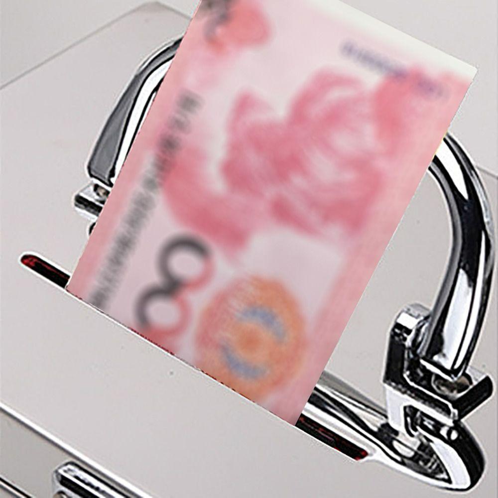 Boîte à clés à code bancaire en acier inoxydable Sécurité financière Serrure à combinaison/Cadenas Boîte à espèces Registre portable Boîte à billets