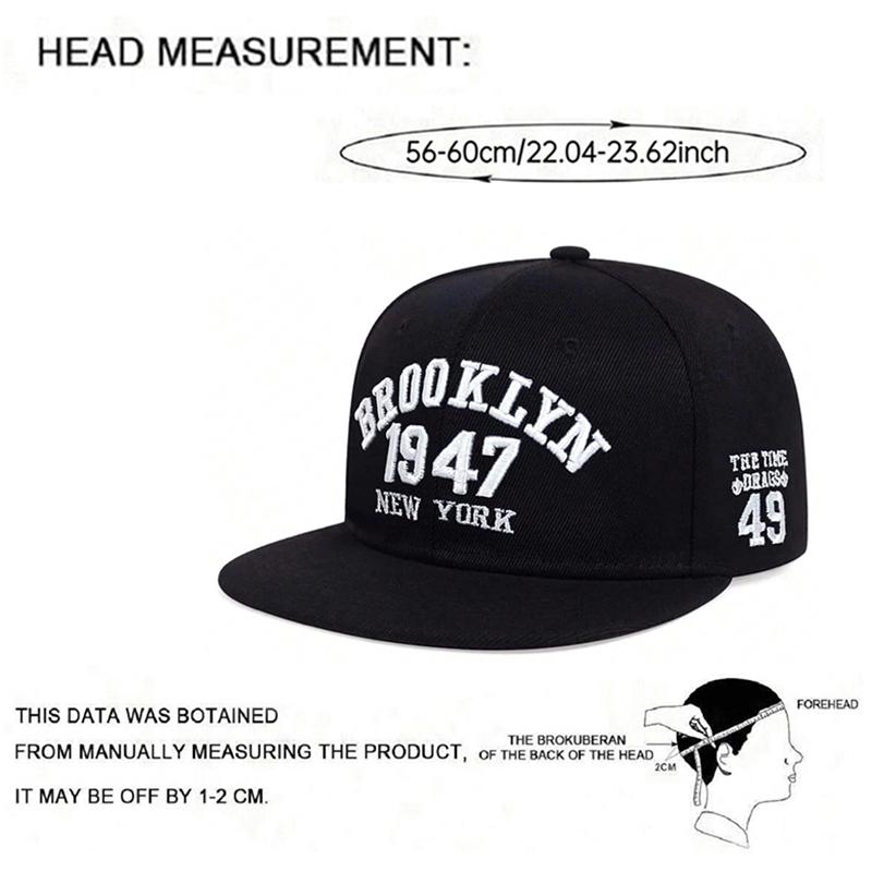 2026 Chapéu de Beisebol Simples Criativo Novo BROOKLYN 1947 Bordado para Uso Externo Diário Casual Chapéu com Aba Reta Chapéu Fashion Hip Hop