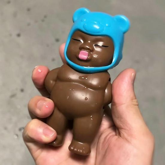 Yousheng Funny Black Baby Water Squirter with Press Spray Gag Prank Toy for Party Pool Beach Soft Safe Kids Water Play Toy Creative Gift for Friends