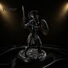 Desktop Decorative Ornaments 3D Printed Female Gladiator Statue, Spartan Woman Warrior Figurine with Cool Armor Shield, Historical Ornament