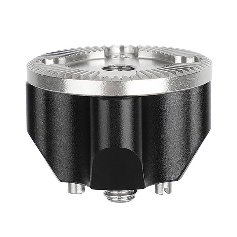 Metal Standard ARRI Rosette Mount 1/4" Screw Thread Adapter With Central M6 Female Thread & Locating Pins For DSLR Camera Cage