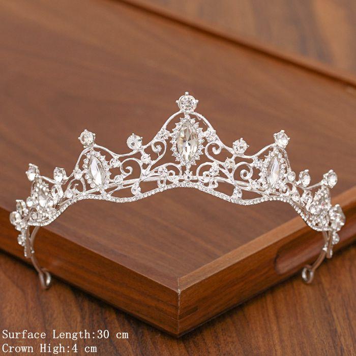 Bridal Tiara Hair Crown Wedding Hair Accessories for Women Silver Color Crown for Bridal Crowns and Tiara Women Accessories Gift