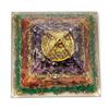 Amethyst, Red Carnelian, Malachite Orgone Pyramid for Meditation, Positive Energy, Healing