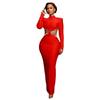 New fashion slim slimming bandage dress temperament diamond design sense evening dress women's long skirt