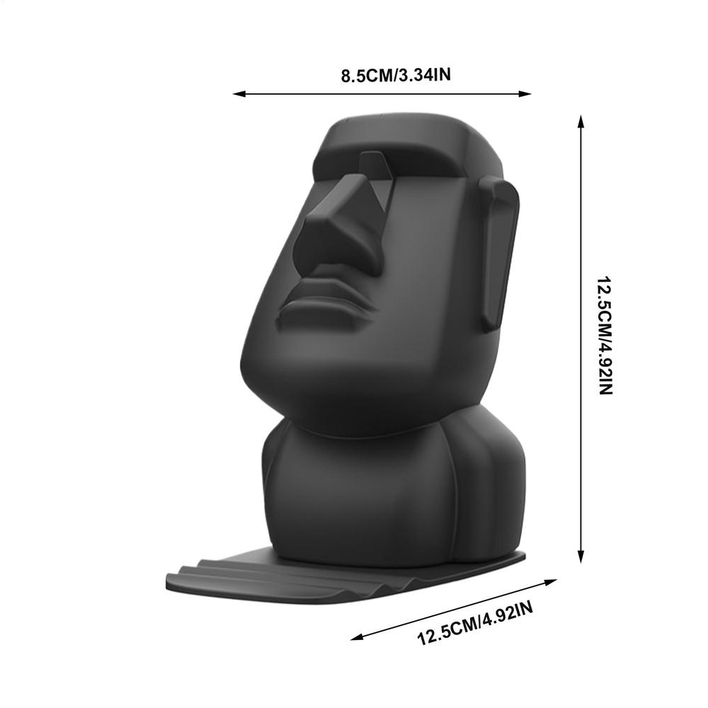 Funny Eyeglass Holder Easter Island Head Eyeglass Holder Stand Home Table Ornament Sculpture Multifunctional Mobile Phone Cradle