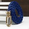 Women Buckle Strap Waistband Braided Faux Leather Vivid Narrow Thin Waist Belt