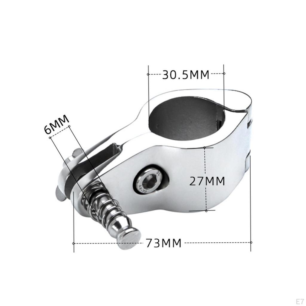 Boat Top Hinged Jaw Slide Clamp Marine Hardware Easily Install Stainless Steel Yacht