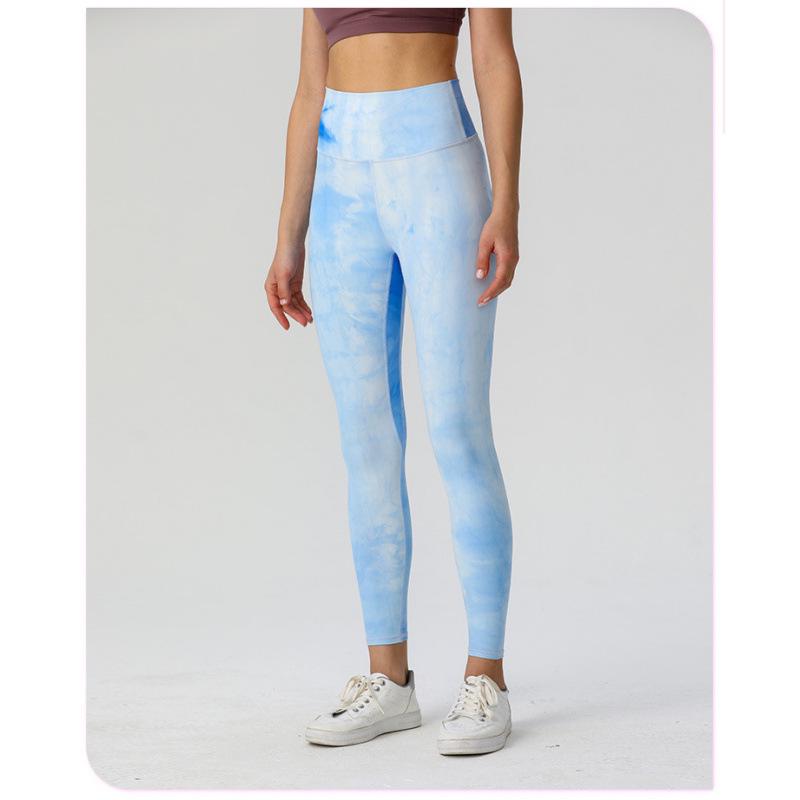 Swift Speed Women's Tie-dye High-waisted Yoga Pants, Quick-dry, Tight Fit, Bare Feel, Perfect for Running and Fitness.