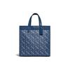 Field 30 Vertical Horse And Carriage Pattern Printed Leather Tote Bag Women Tote Blue 89143-V5PUS