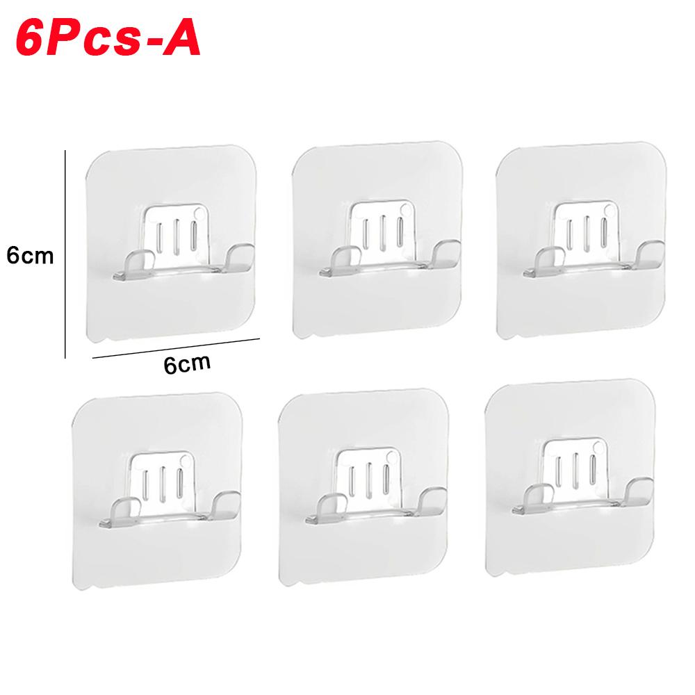 6/1 STÜCKE Wandmontierter Rasiererhalter Aufbewahrungshaken Schlagfreie Wandbehang Lagerregale Home Badezimmer Regal Organizer Zubehör