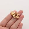 2pcs Marine Animals Pink/Hot Pink Enamel Charm Shell Jellyfish Starfish Conch Stainless Steel Pendant Charms For Jewelry Making