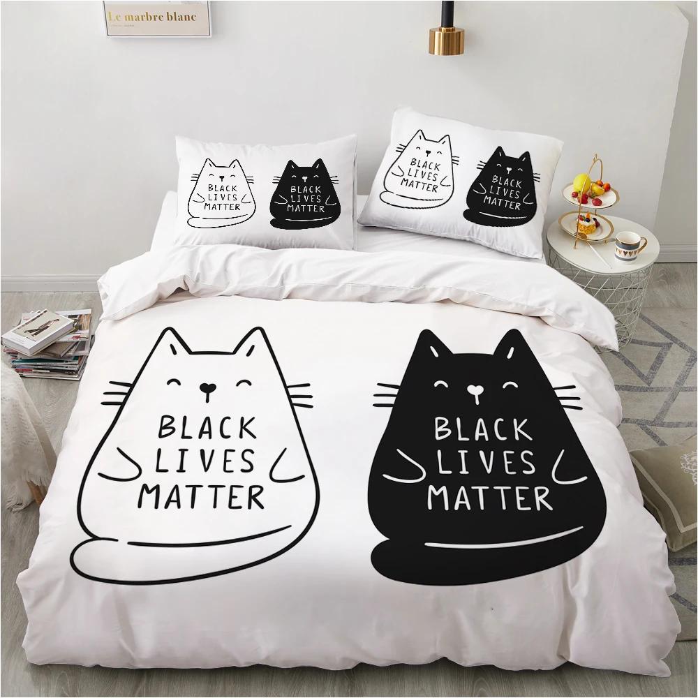 Comforter Animal Kitty Lovely Pet Pink Cat Cartoon Polyester Simple Style Theme Bedroom Decorations Children Girl