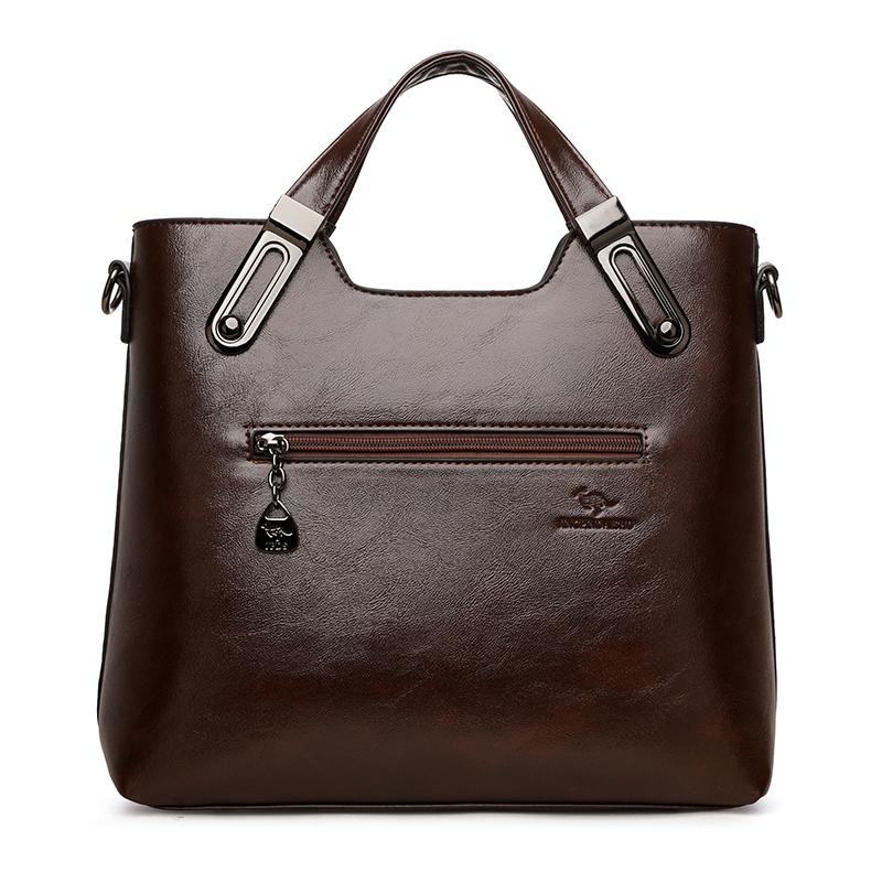 Retro PU Leather Handbags for Women Flower Decor Women's Shoulder Bag Leather Tote Bag