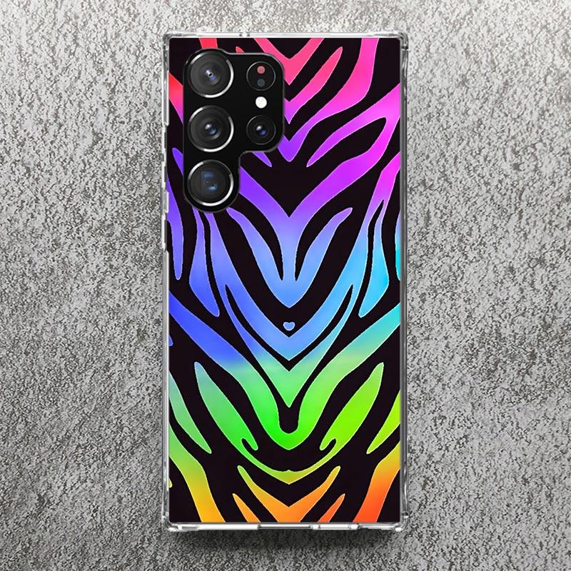 Zebra Stripe Print Soft Case for Samsung Galaxy S25 S24 S23 S22 Ultra S21 Plus S20 FE Phone Shell S10 + Pattern Cover Print Soft