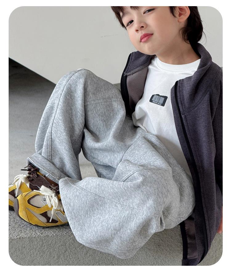 253551 Kids' Versatile Solid Color Loose Pants for Spring and Autumn