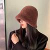 Polyester Winter Fleece Bucket Hat With Windproof And Warmth For Women