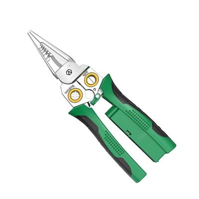 Wire Stripper Crimper 8-in-1 Needle Nose Pliers Stainless Steel Stripping Pliers Multifunctional Copper Wire Stripper For