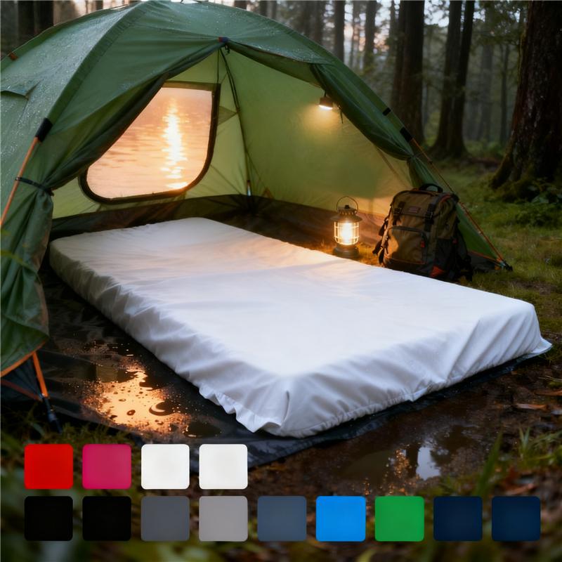 Waterproof Moisture-Proof Camping Mattress Fitted Sheet - Tent Bed Cover Durable Outdoor Bed Protector for Camping, Hiking & All-Weather Outdoor Use