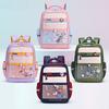 Sesame Baby Diy Badge School Backpack With Oxford Fabric For Kids Daily Use
