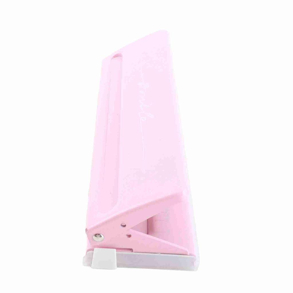 6 Hole Punch Pink Anti Slip Metal Structure Adjustable 6 Hole Spacing Paper Binding Planner Inserts Hole Punch
