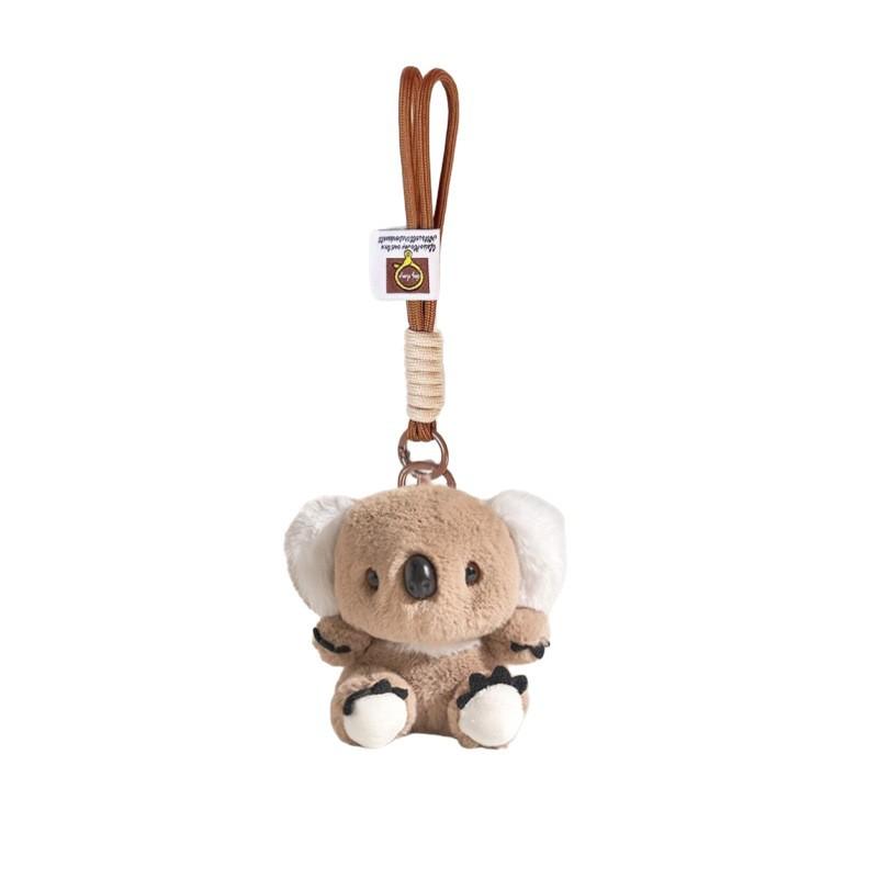 Cartoon Plush Koala Toy Pendant Cute Tree Kangaroo Doll Car Keychain Couple Exquisite Bag Pendant Cute