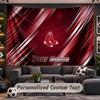 Wall Hanging Tapestry Custom NameBoston Red Sox Pattern Personalized Printed Fabric Wall Decor