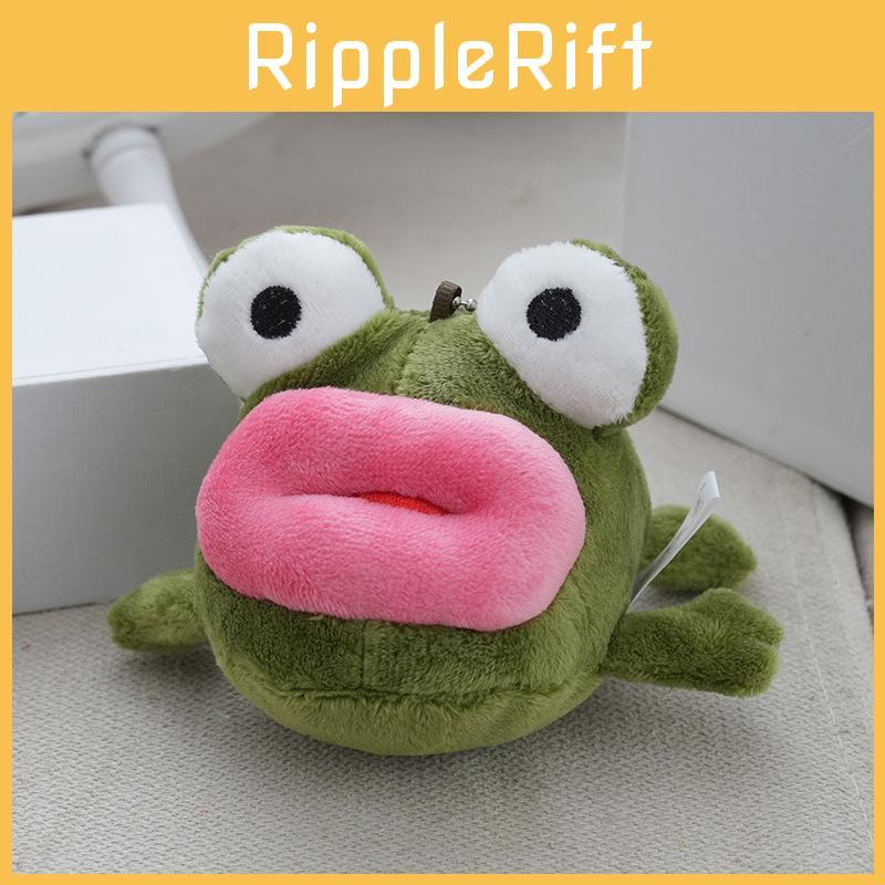 Frog Plush Keychain With Pp Cotton Filling For Backpack Car Keys Decor