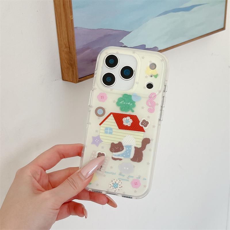 

Floral Cat iPhone 17 Pro Max Case - Double Layer Protection 14