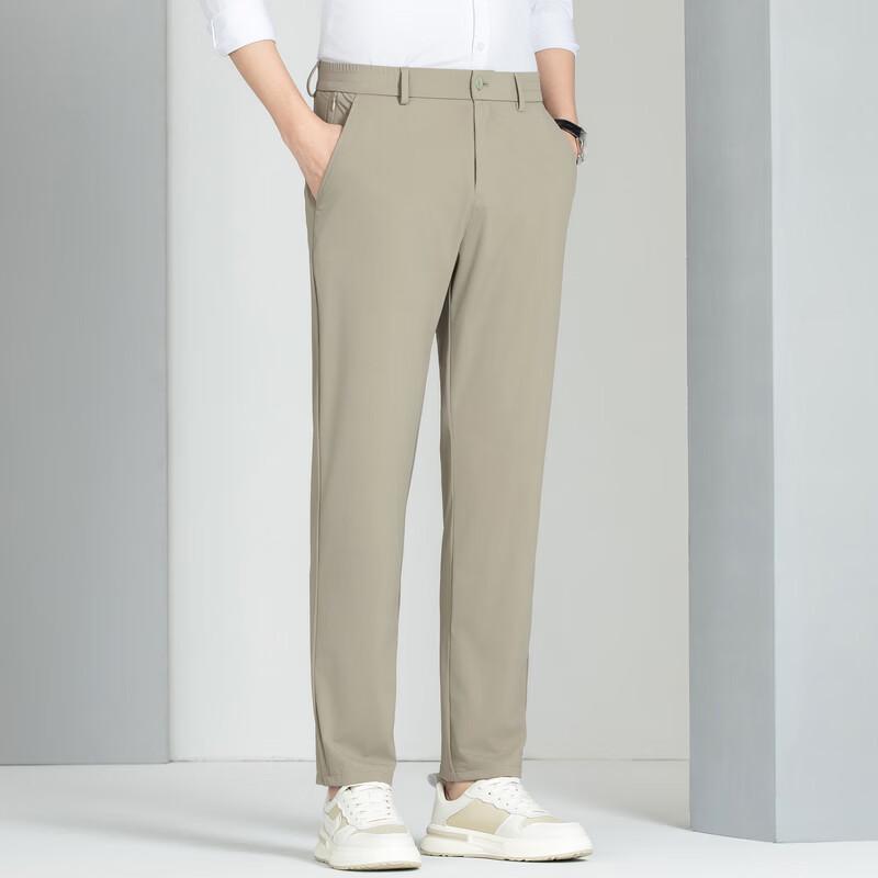 TUCANO Men's Ice Silk Stretch Straight-Leg Casual Pants