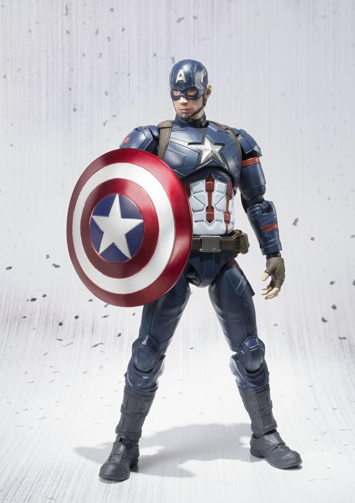 TAMASHII NATIONS Figurină mobilă pictată Captain America de 150 mm SHFiguarts (Război civil) Aproximativ. ABS&PVC