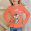 Kids Crew Neck Long Sleeve T‑Shirt, Playful 3D Print Casual Loose Halloween Party Daily Wear Tops for Children
