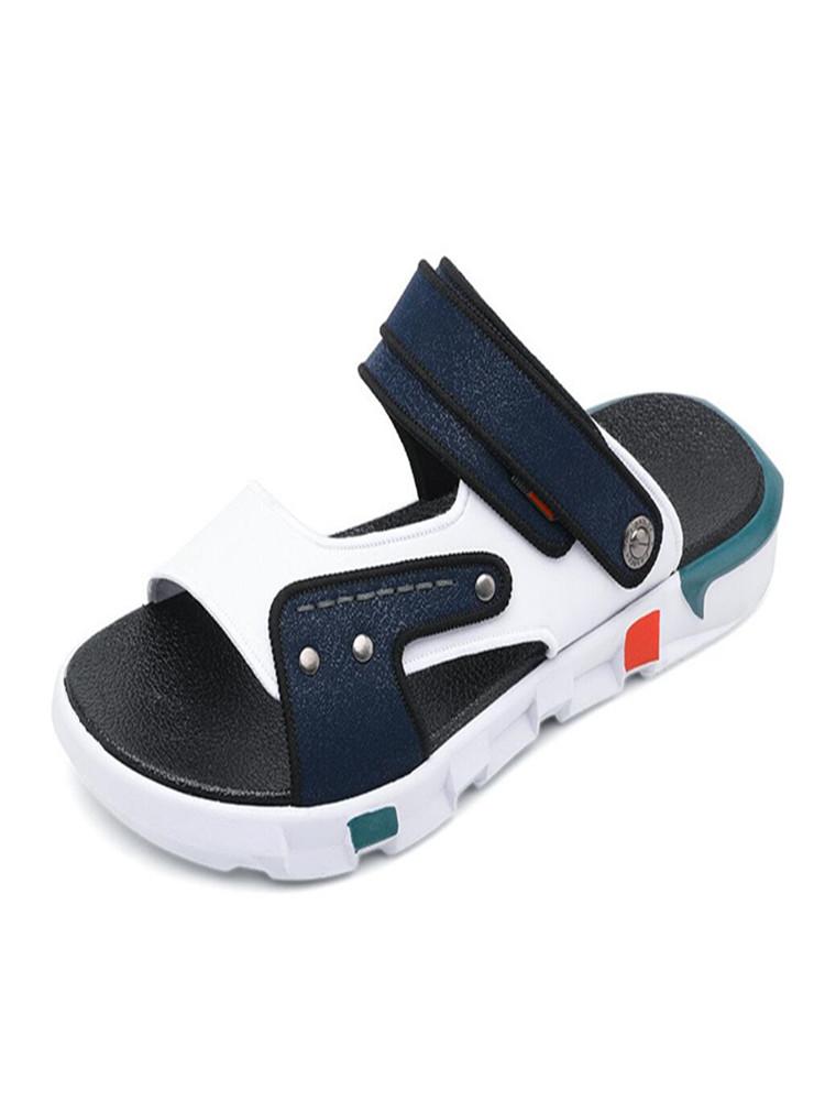 

Модные сандалии, мужская повседневная обувь 2024 года, новые летние модные молодежные мужские нескользящие пляжные кроссовки на толстой подошве, уличные тапочки Hombre 6.5 чёрный