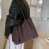 Autumn and Winter Retro Lazy Style Shoulder Bag Fashionable Large-Capacity Commuter Shoulder Bag Shopper Tote