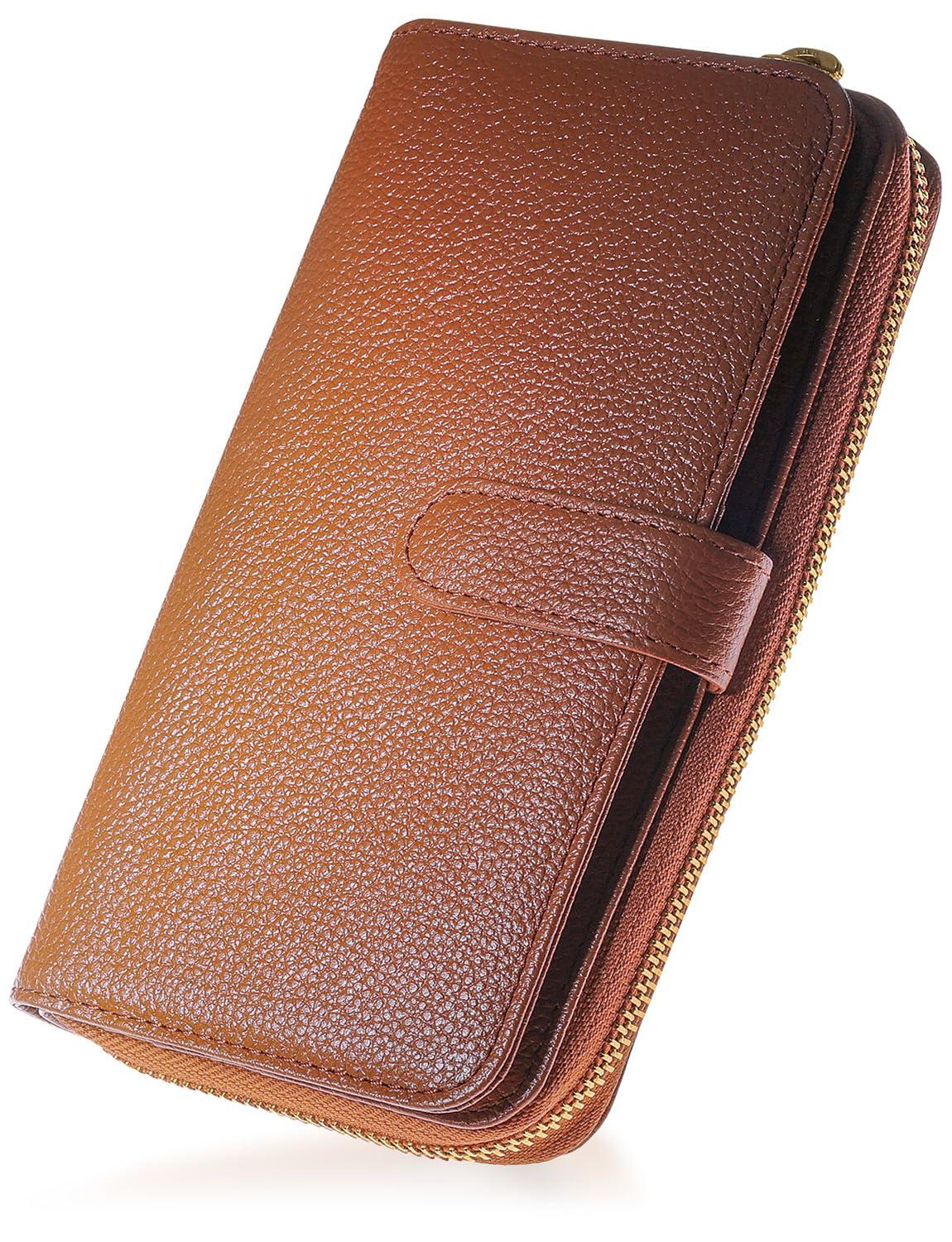 

Длинный кошелек из натуральной кожи с большим отделением на 30 карт, с защитой RFID и от скимминга, разделяет деловое и личное, подходит для страховых, иностранных и других документов SW7 [BLUE SINCERE]